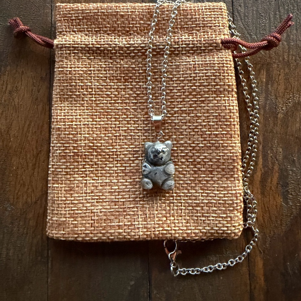 Larvikite Gummy Bear Necklace Labradorite Necklace Y2K Crystal Necklace